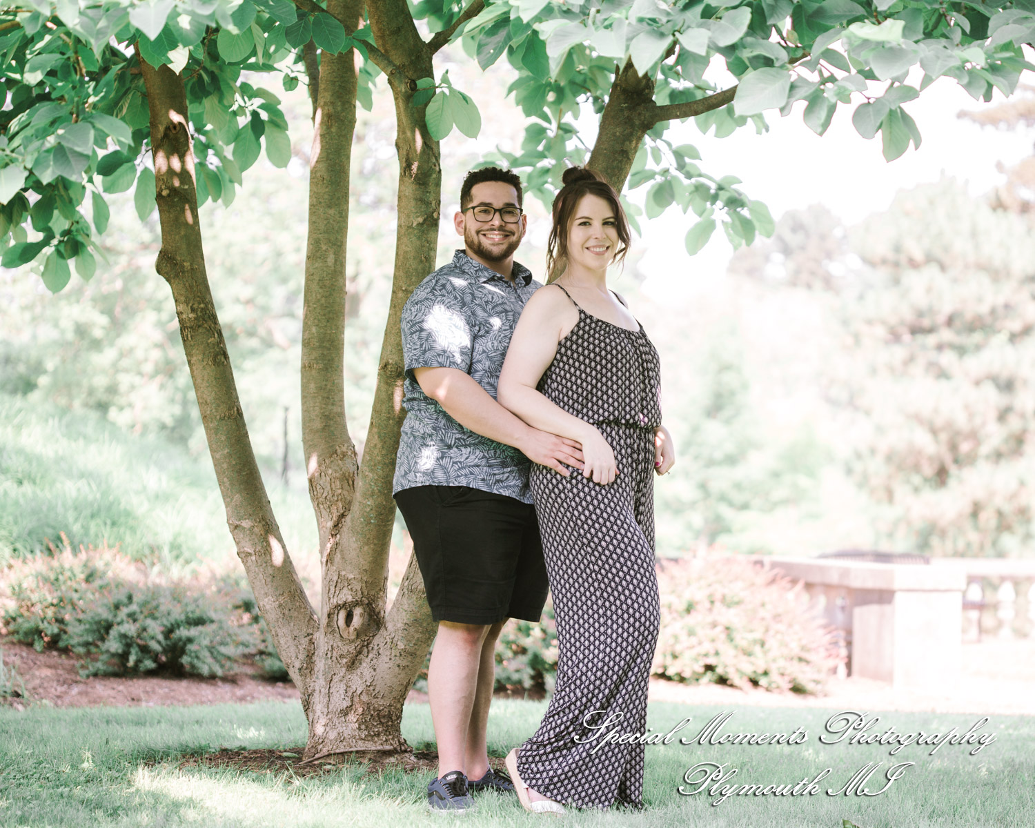Chayna & Jonny at Cranbrook House Gardens Bloomfield Hills MI engagement photography