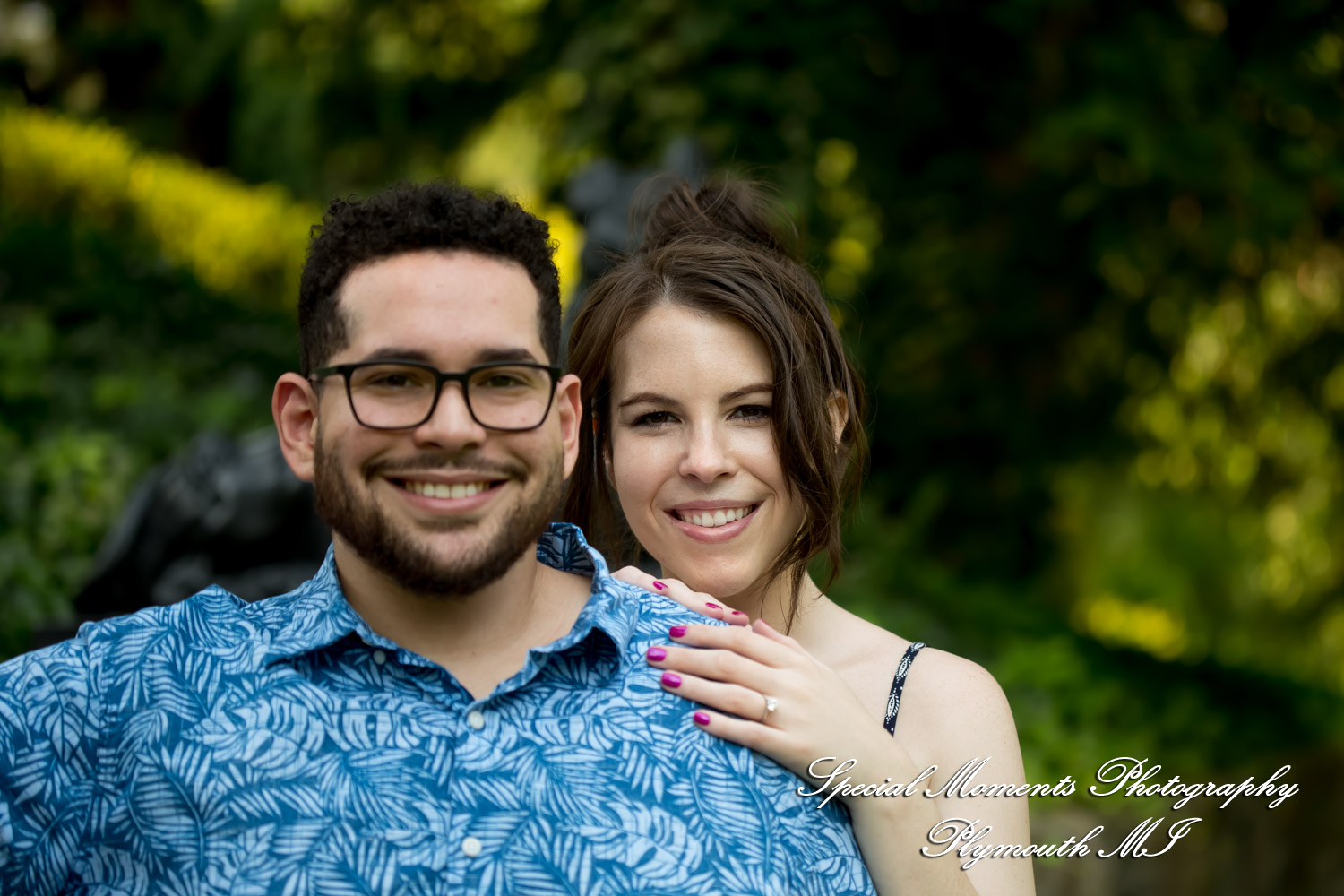Chayna & Jonny at Cranbrook House Gardens Bloomfield Hills MI engagement photography