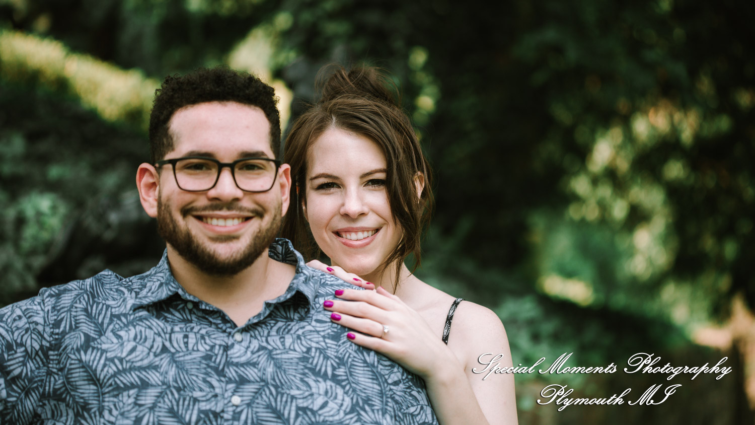 Chayna & Jonny at Cranbrook House Gardens Bloomfield Hills MI engagement photography