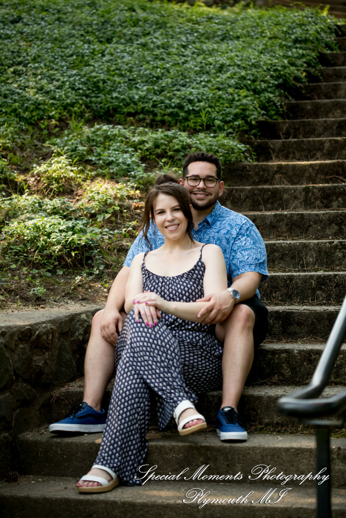 Chayna & Jonny at Cranbrook House Gardens Bloomfield Hills MI engagement photography