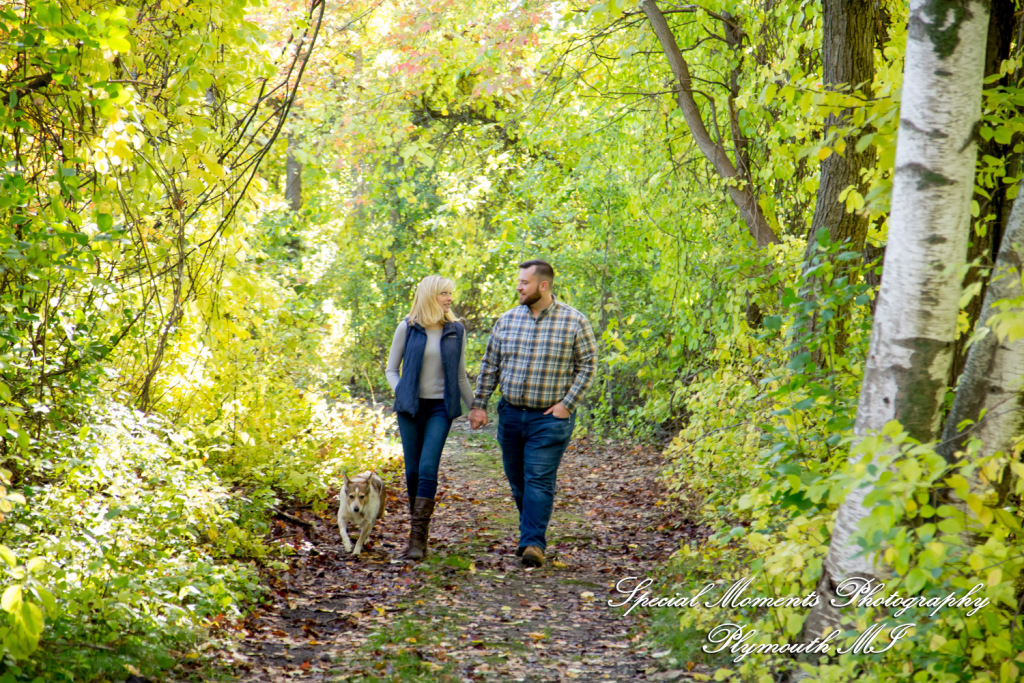 Christina & Jeffrey at Pontiac Lake State Park Waterford MI engagement photography