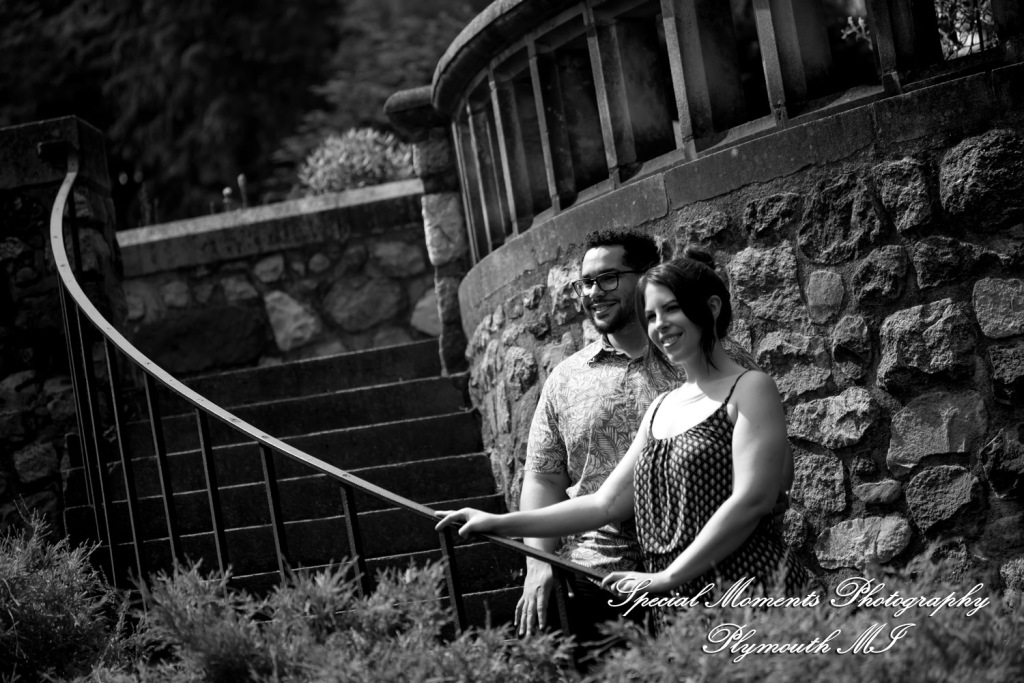 Chayna & Jonny at Cranbrook House Gardens Bloomfield Hills MI engagement photography