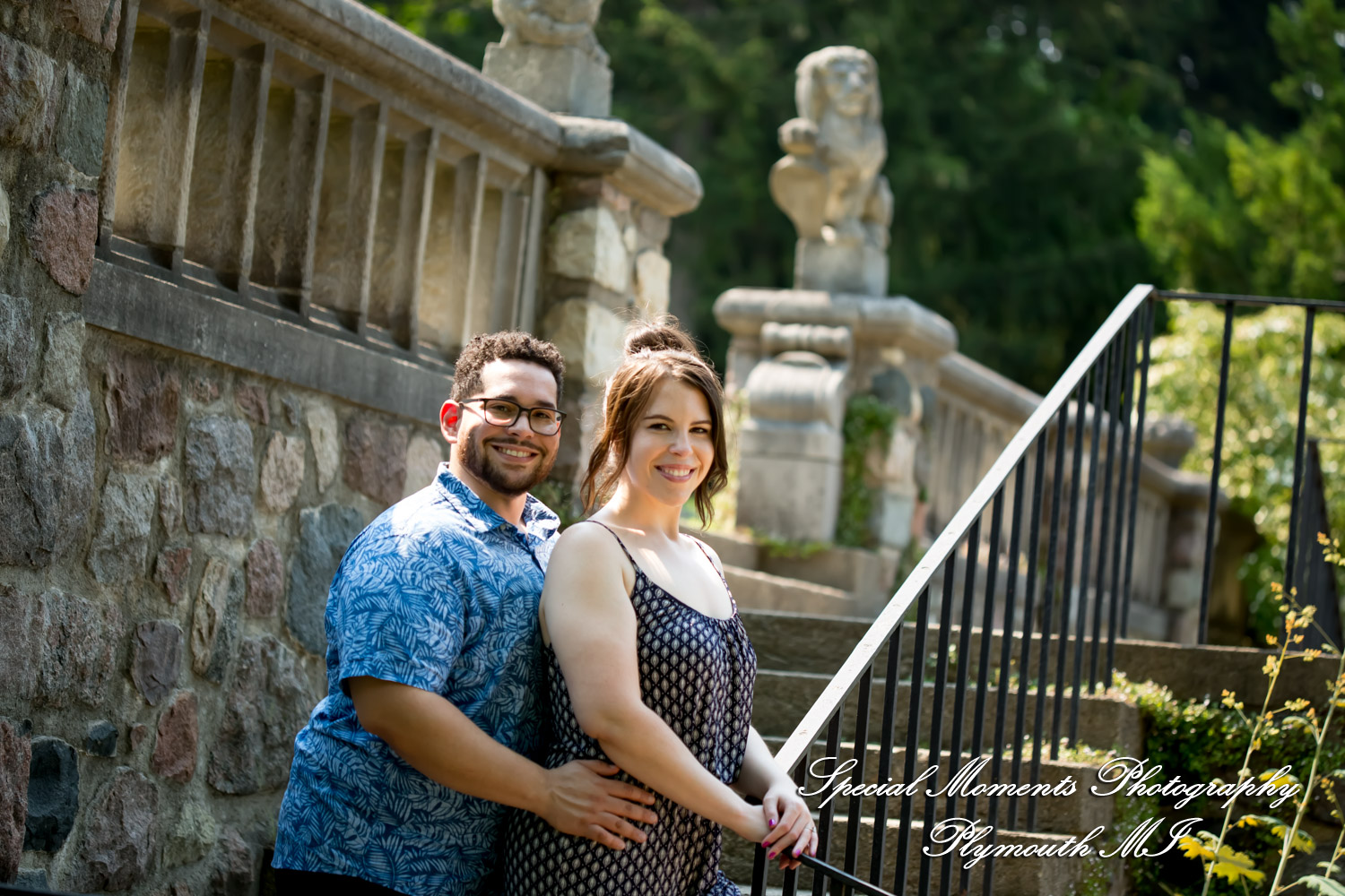 Chayna & Jonny at Cranbrook House Gardens Bloomfield Hills MI engagement photography