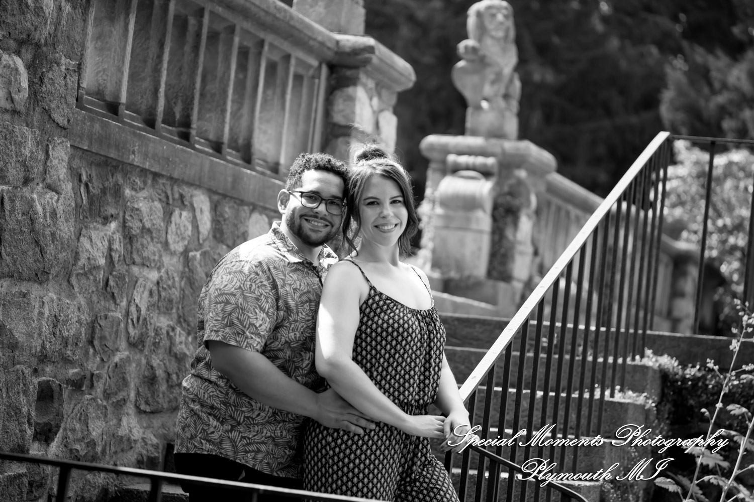 Chayna & Jonny at Cranbrook House Gardens Bloomfield Hills MI engagement photography