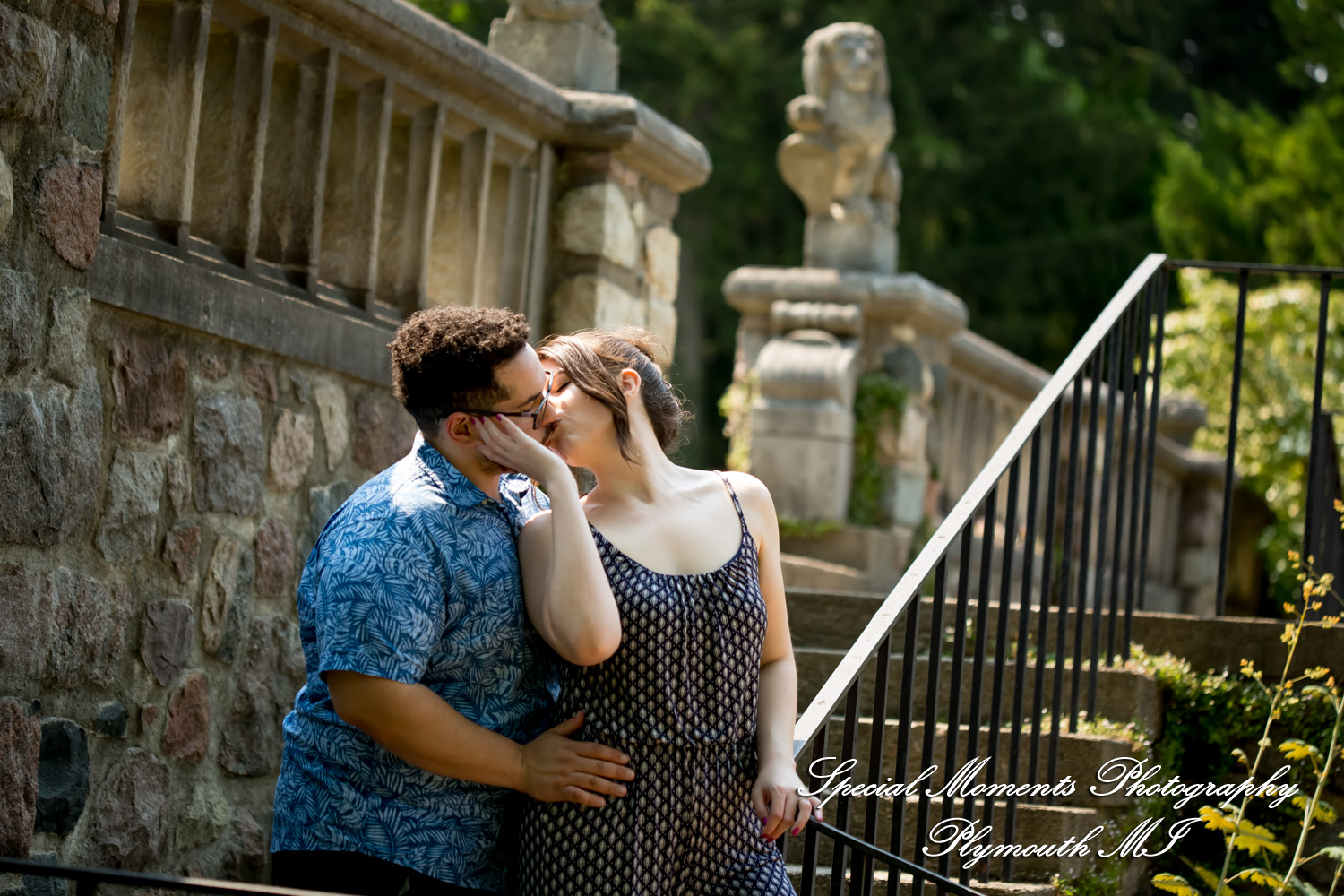 Chayna & Jonny at Cranbrook House Gardens Bloomfield Hills MI engagement photography