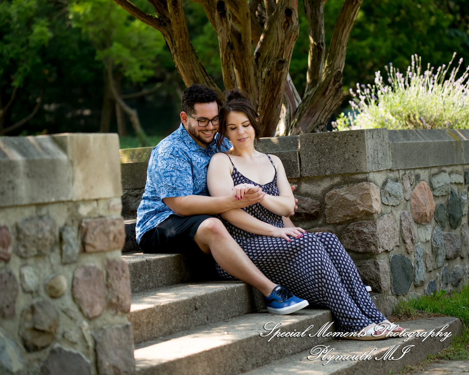 Chayna & Jonny at Cranbrook House Gardens Bloomfield Hills MI engagement photography