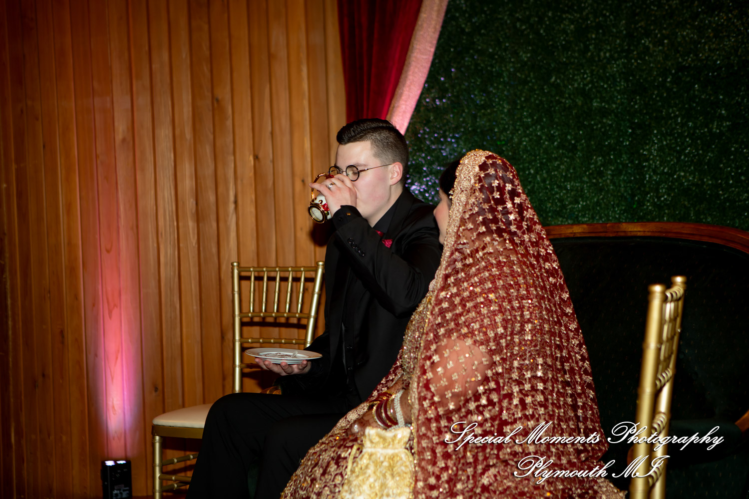 Faiza & Ian at Stone Chalet Bed and Breakfast Inn Ann Arbor MI wedding photograph