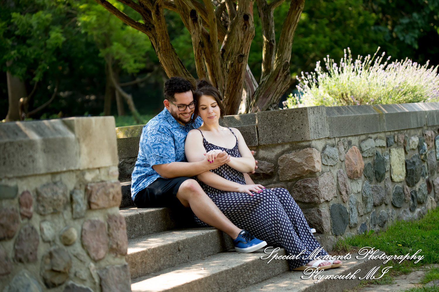Chayna & Jonny at Cranbrook House Gardens Bloomfield Hills MI engagement photography