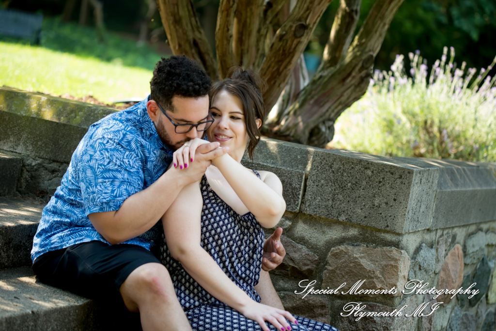 Chayna & Jonny at Cranbrook House Gardens Bloomfield Hills MI engagement photography
