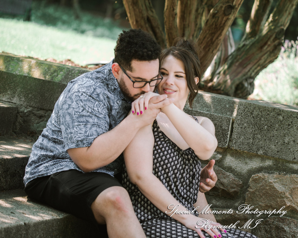 Chayna & Jonny at Cranbrook House Gardens Bloomfield Hills MI engagement photography