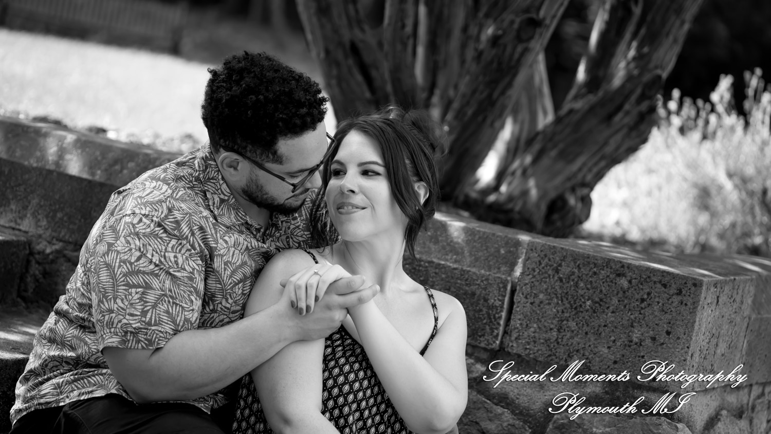 Chayna & Jonny at Cranbrook House Gardens Bloomfield Hills MI engagement photography
