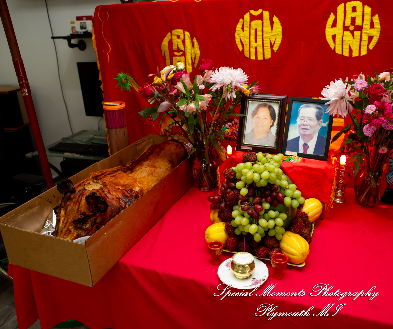 Gina & Jimmy at Pyebaek Korean Traditional Custom in MI wedding photography