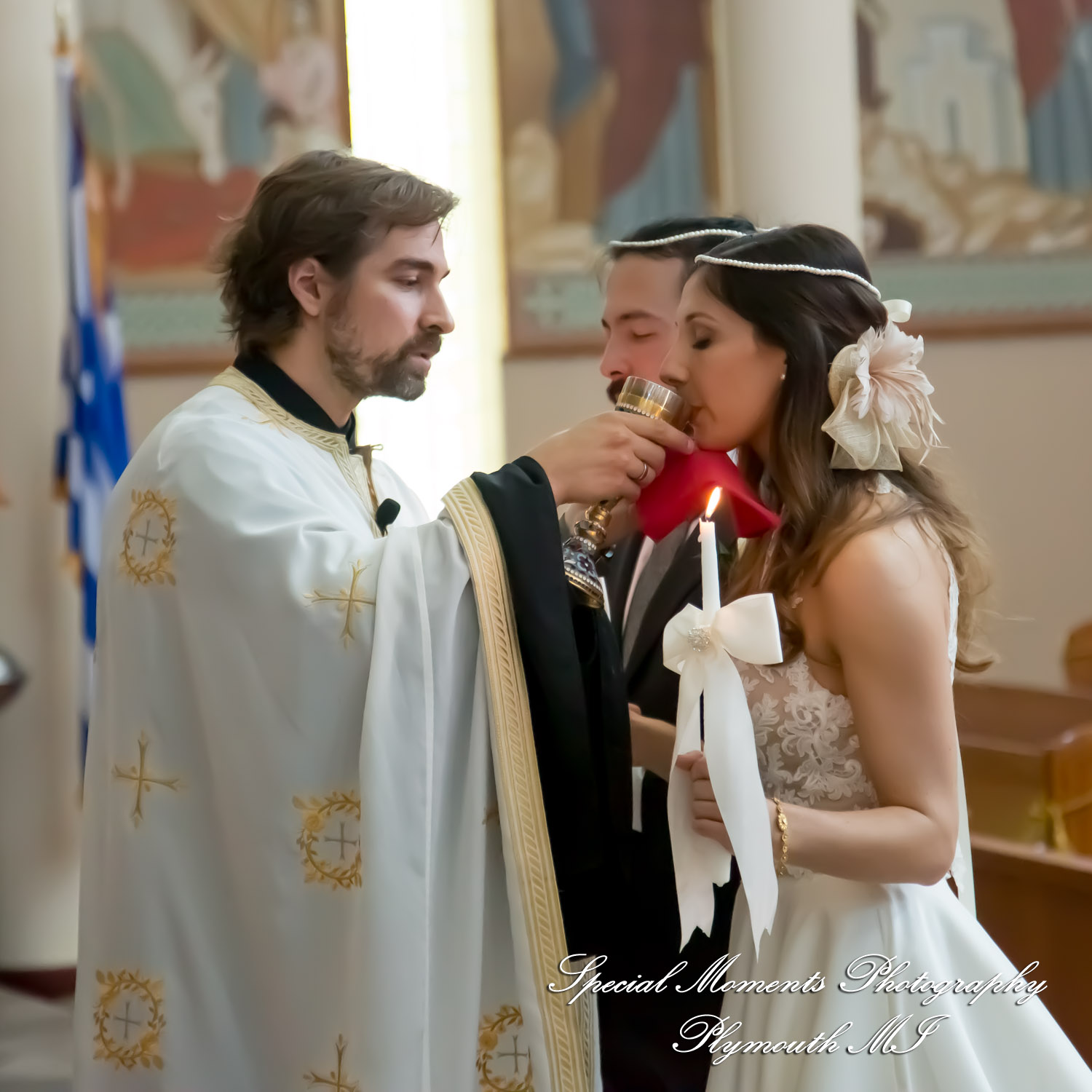 Leah & Bruno at St. Nicholas Greek Orthodox Troy MI wedding photography