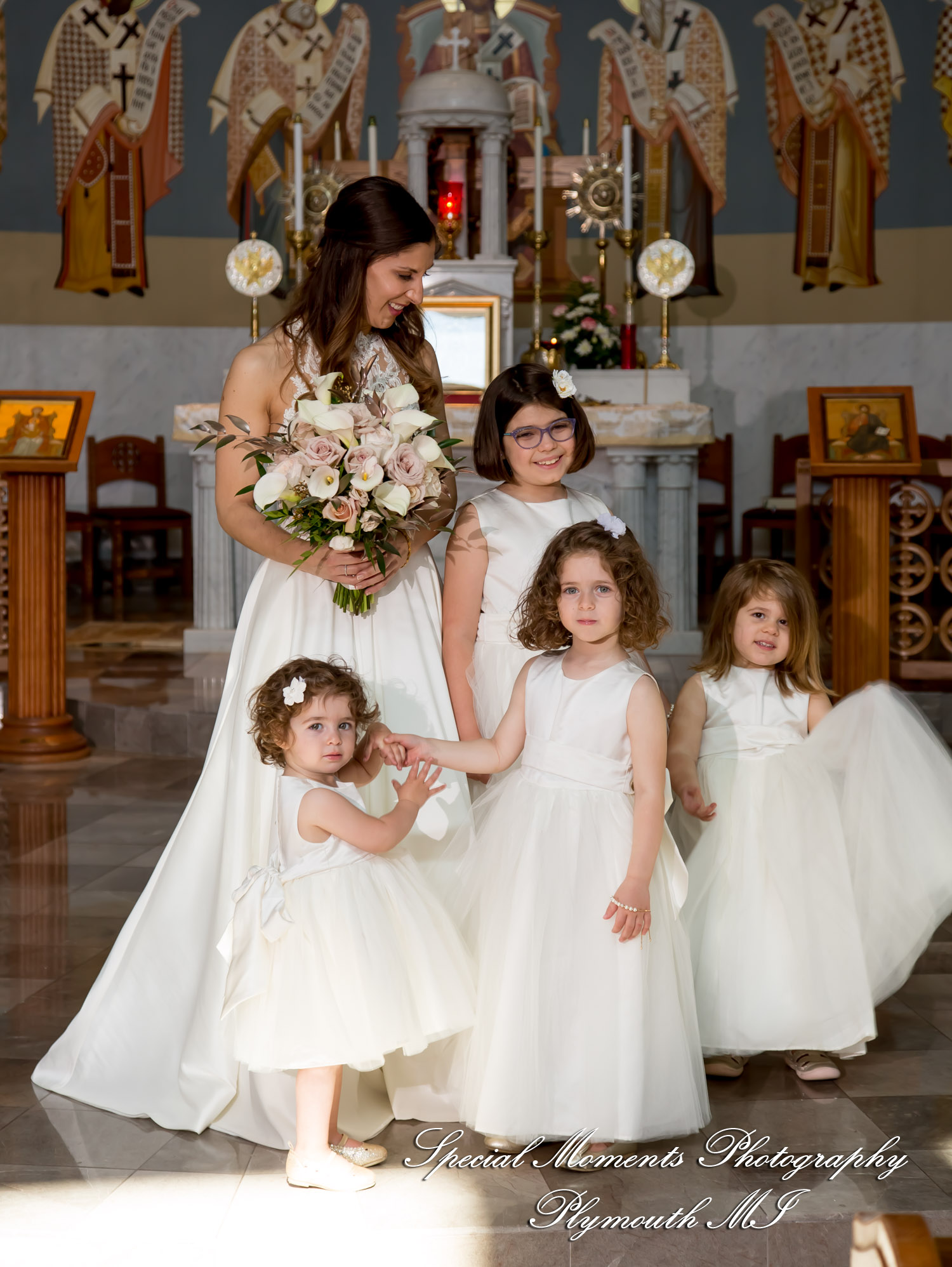 Leah & Bruno at St. Nicholas Greek Orthodox Troy MI wedding photography