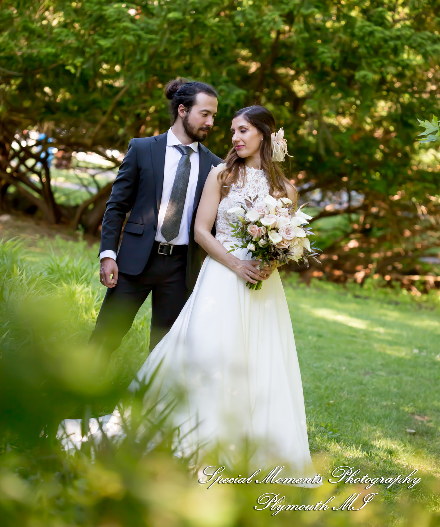 Leah & Bruno at Heritage Park Farmington Hills MI wedding photography