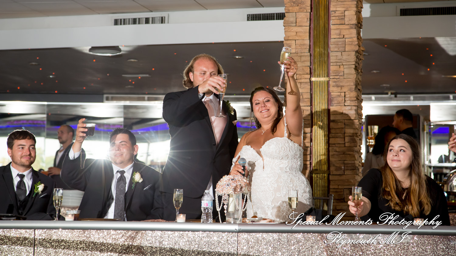 Lindsay & Justin at Roostertail Detroit MI wedding photography