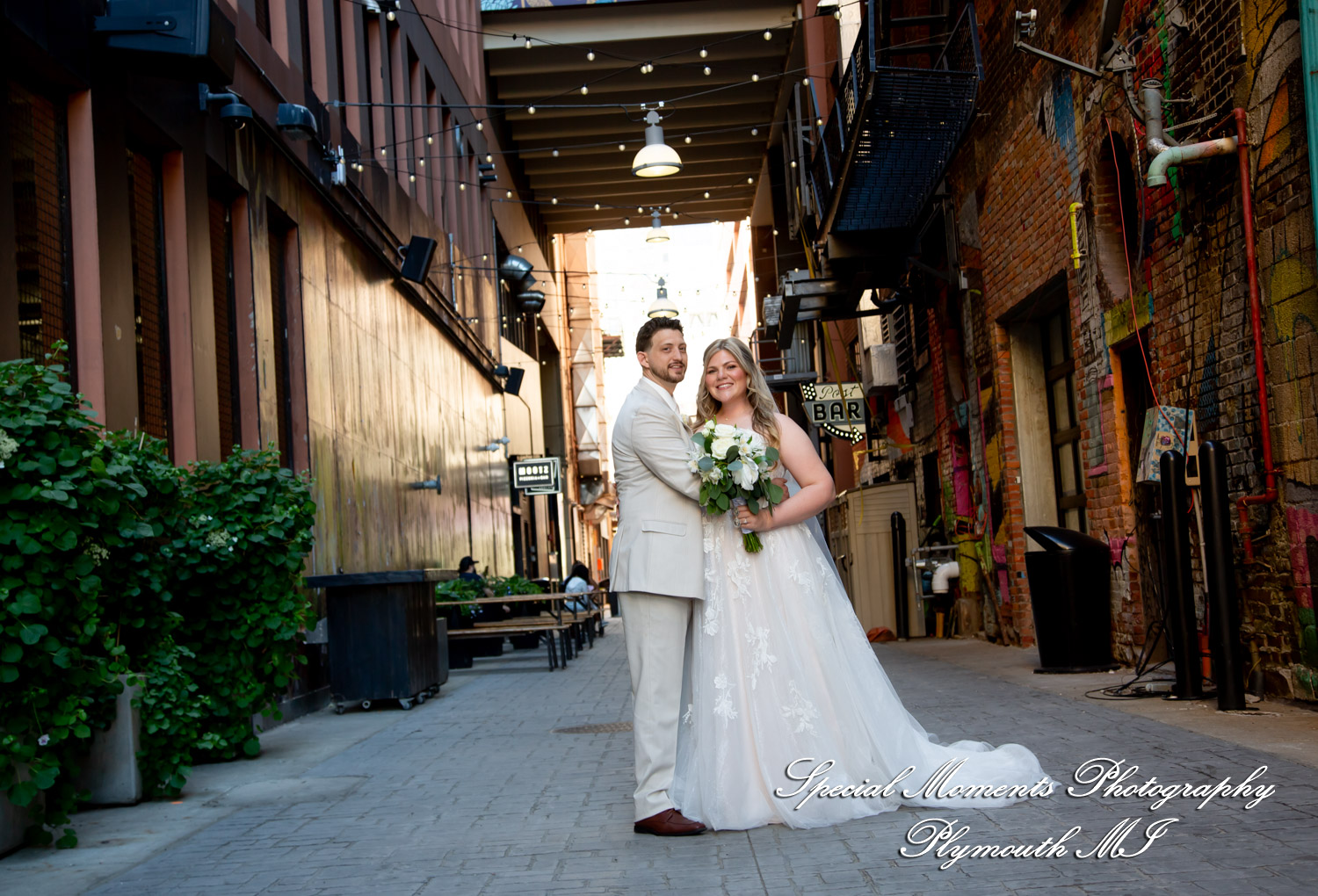 Kristine & Robert at Z-Lot Belt Alley Detroit MI MI wedding photography