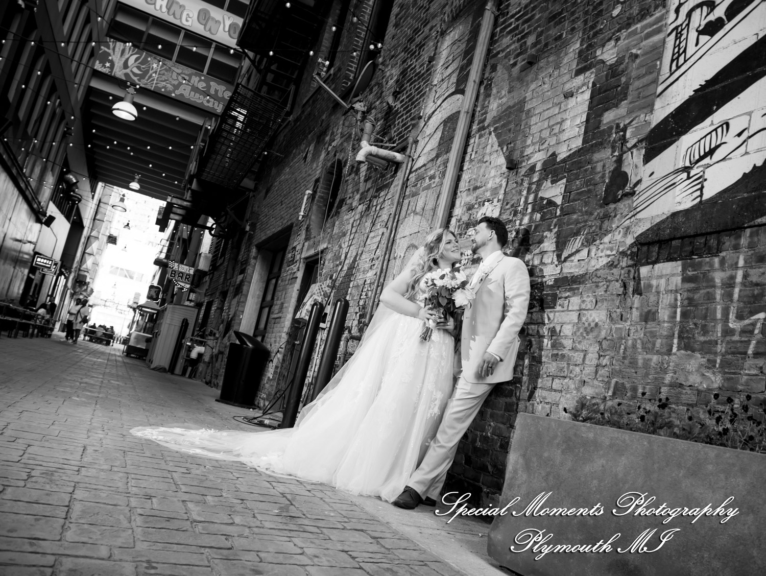 Kristine & Robert at Z-Lot Belt Alley Detroit MI MI wedding photography