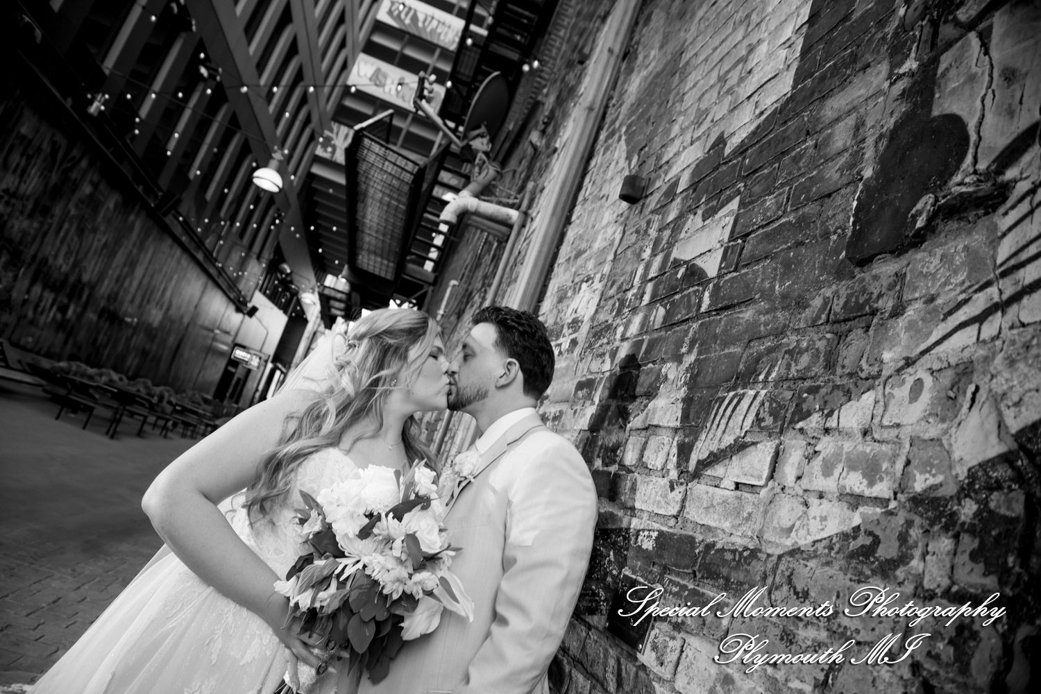 Kristine & Robert at Z-Lot Belt Alley Detroit MI MI wedding photography