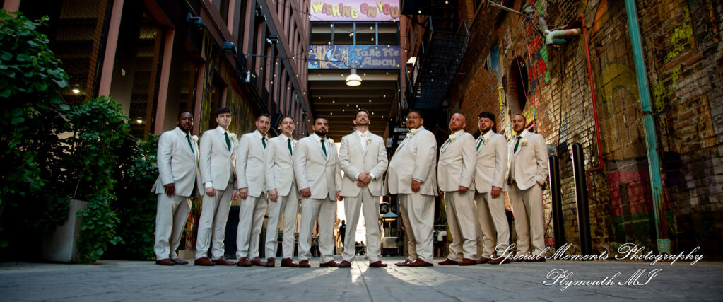 Kristine & Robert at Z-Lot Belt Alley Detroit MI MI wedding photography
