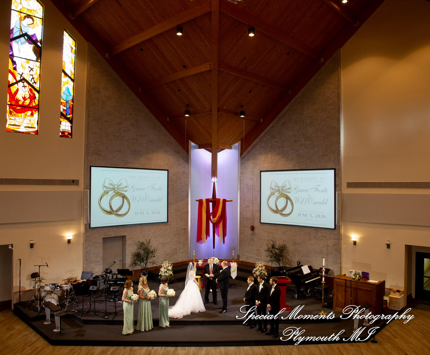 Grace & Edwin at St. Michael Lutheran Church Canton MI wedding photography
