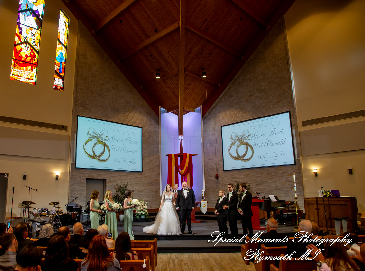 Grace & Edwin at St. Michael Lutheran Church Canton MI wedding photography