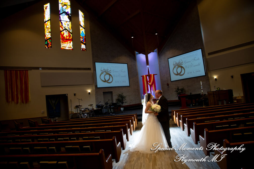 Grace & Edwin at St. Michael Lutheran Church Canton MI wedding photography