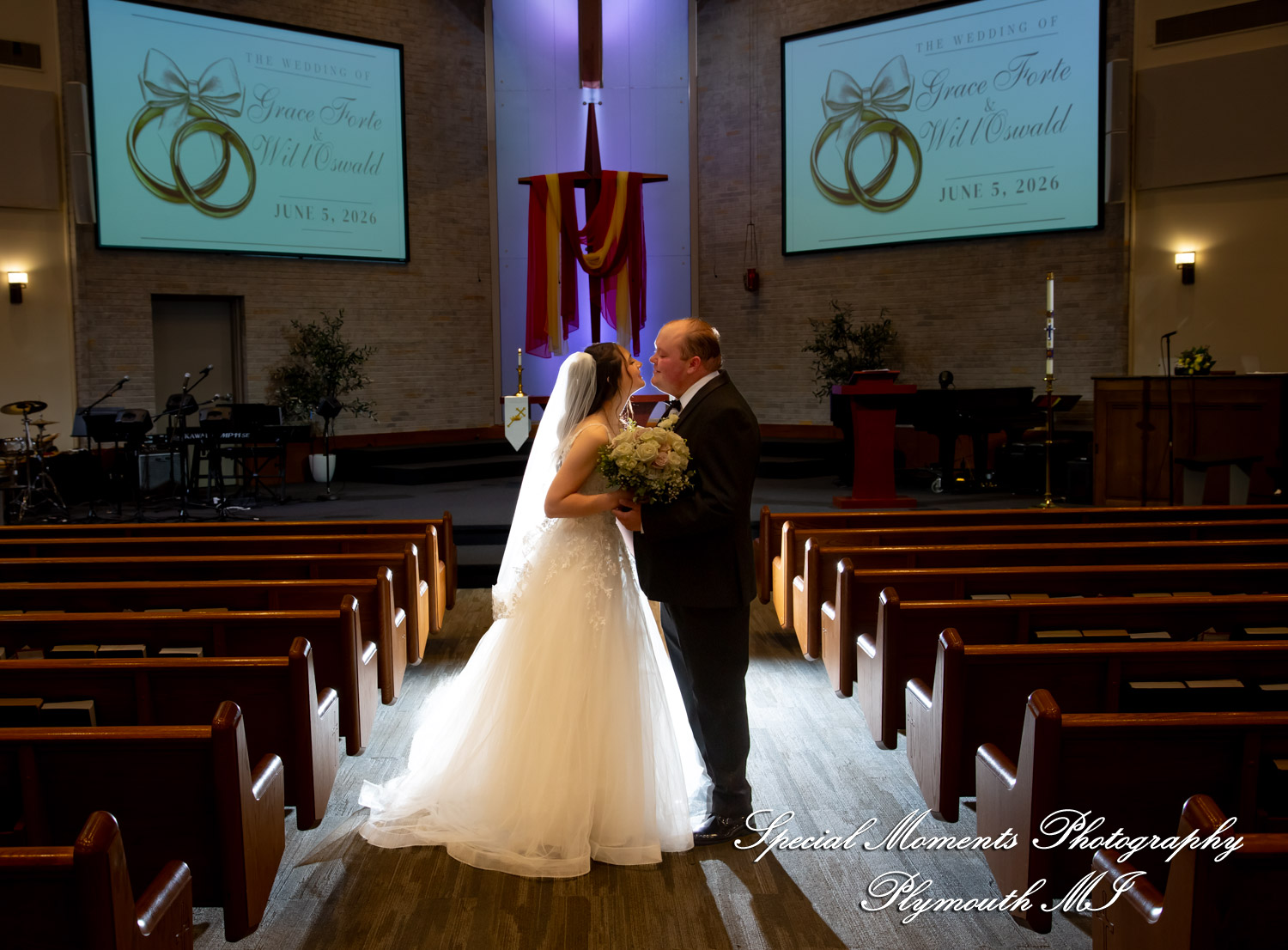 Grace & Edwin at St. Michael Lutheran Church Canton MI wedding photography