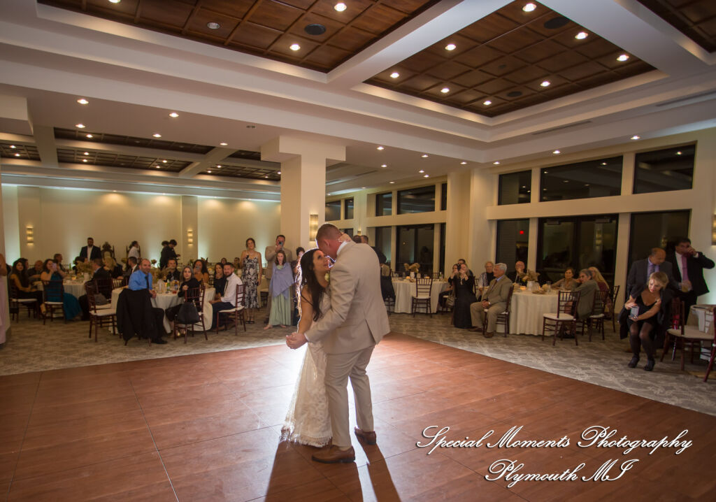  The couples first dance and celebrate on the dance floor during Caitlin and Chase's wedding reception at the St. Clair Inn. 