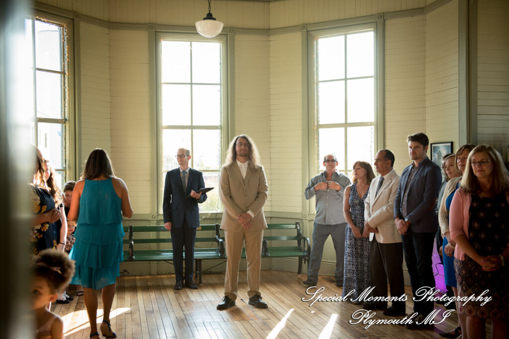 Lissy & Stephen at Chelsea Depot Train Station Chelsea MI wedding photography