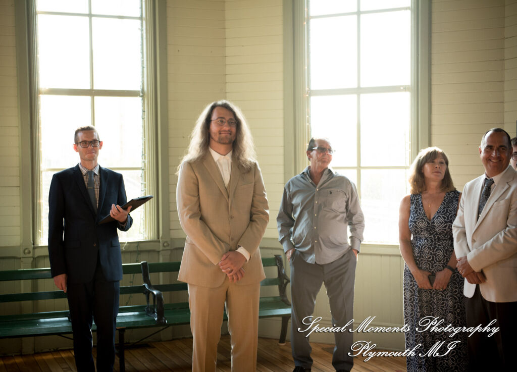 Lissy & Stephen at Chelsea Depot Train Station Chelsea MI wedding photography