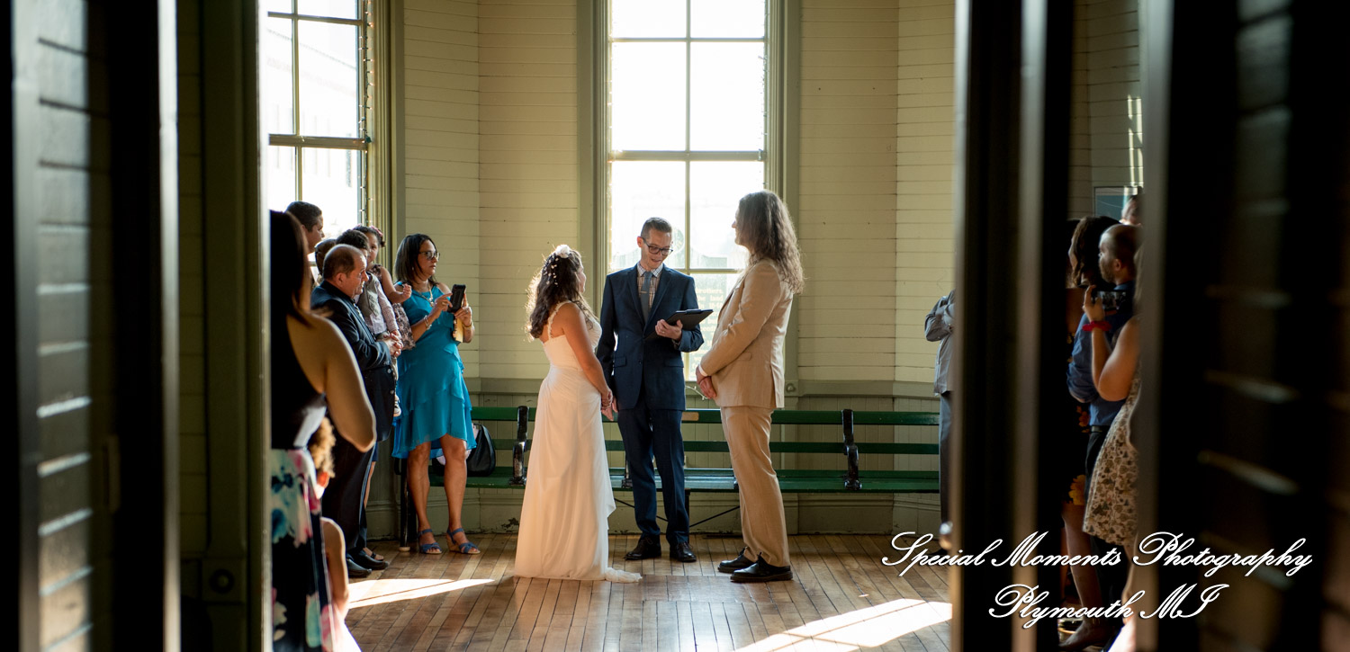 Lissy & Stephen at Chelsea Depot Train Station Chelsea MI wedding photography