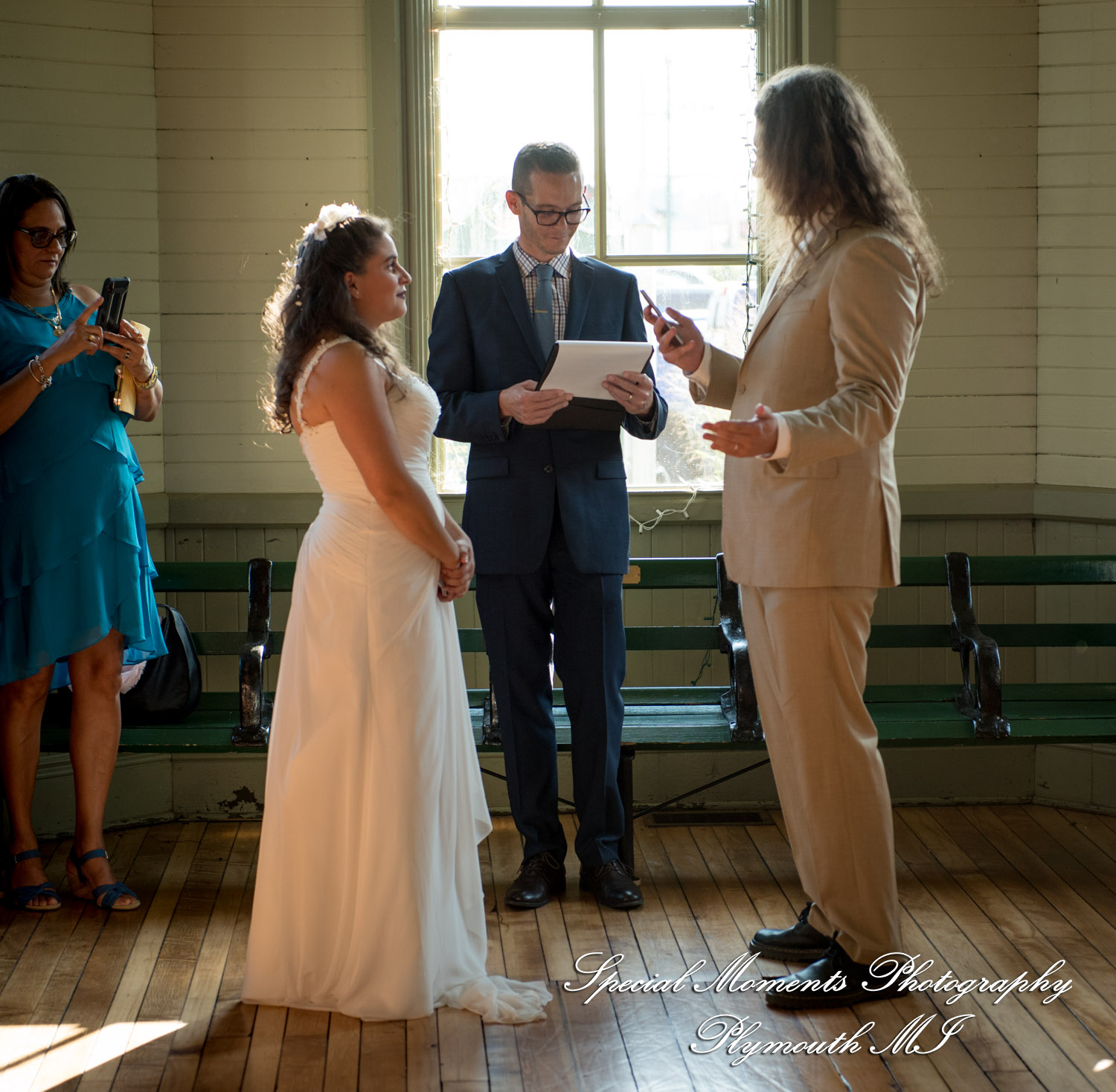Lissy & Stephen at Chelsea Depot Train Station Chelsea MI wedding photography