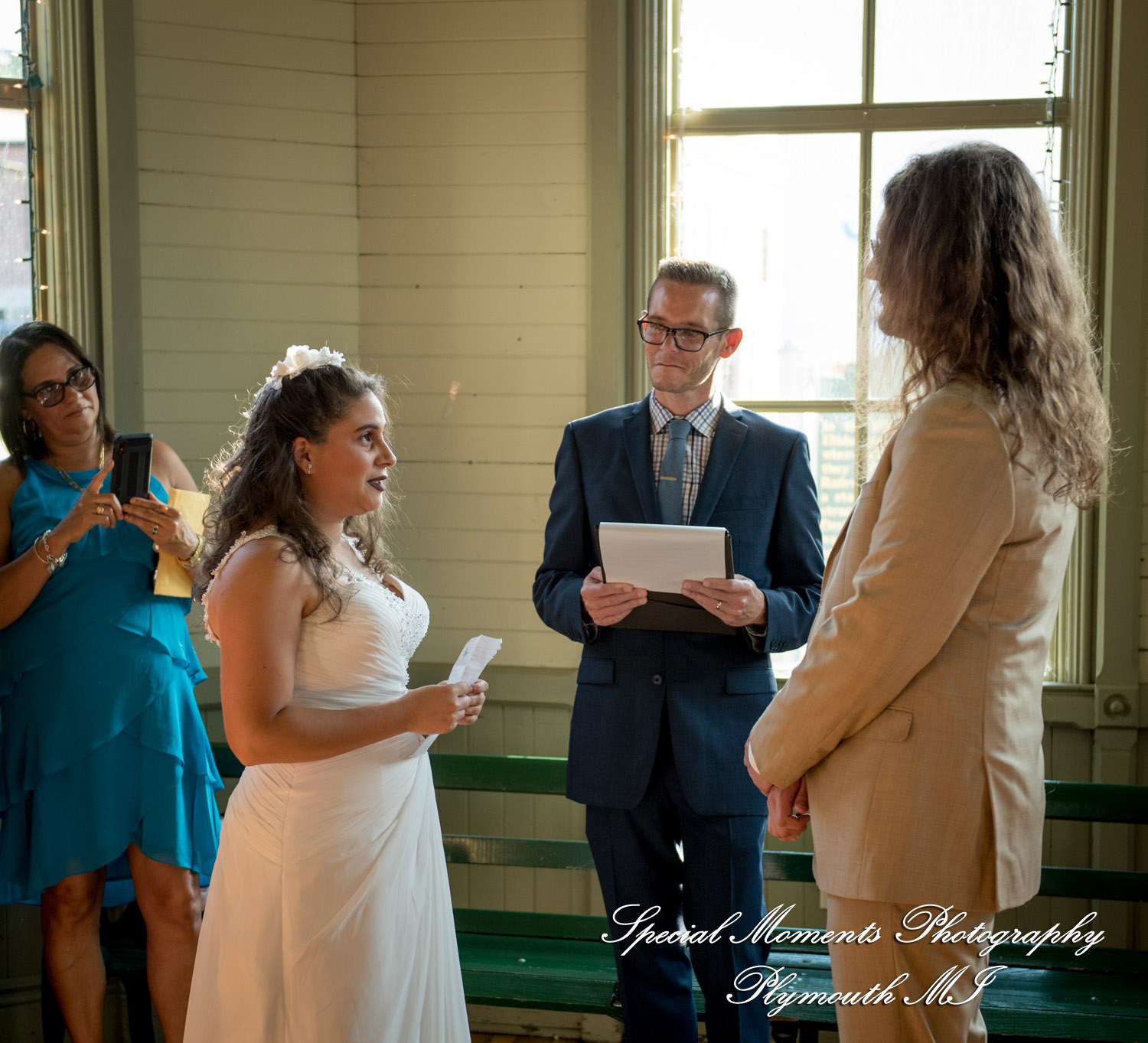 Lissy & Stephen at Chelsea Depot Train Station Chelsea MI wedding photography