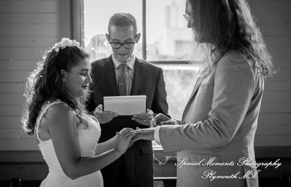 Lissy & Stephen at Chelsea Depot Train Station Chelsea MI wedding photography