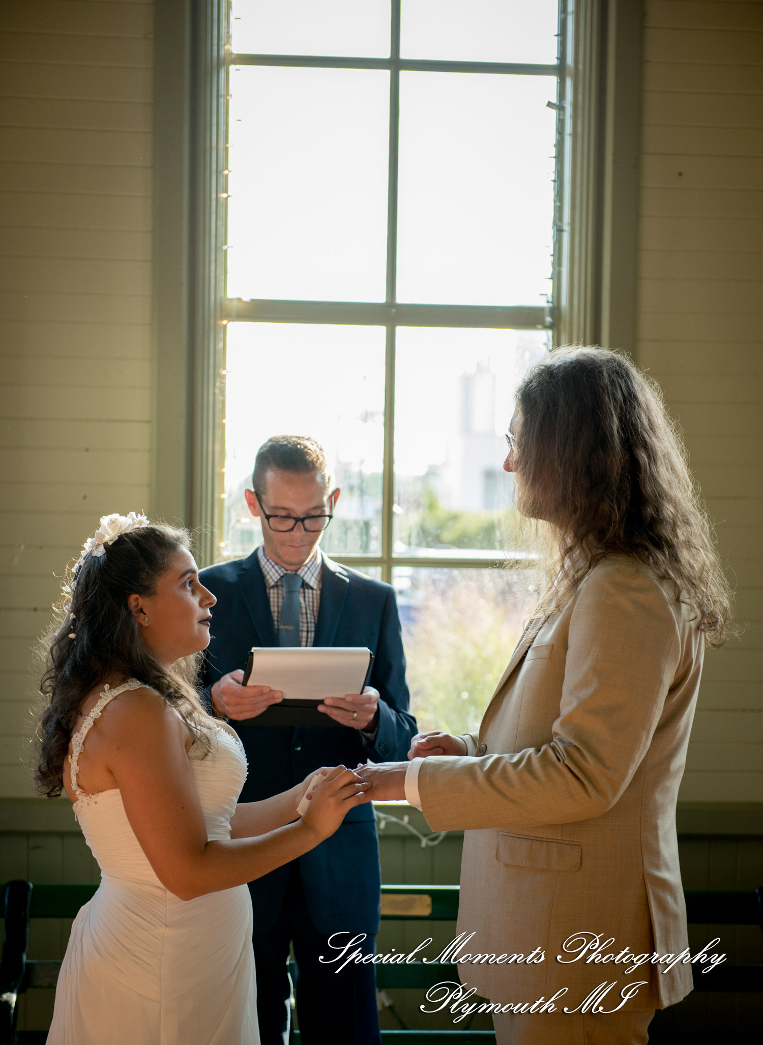 Lissy & Stephen at Chelsea Depot Train Station Chelsea MI wedding photography