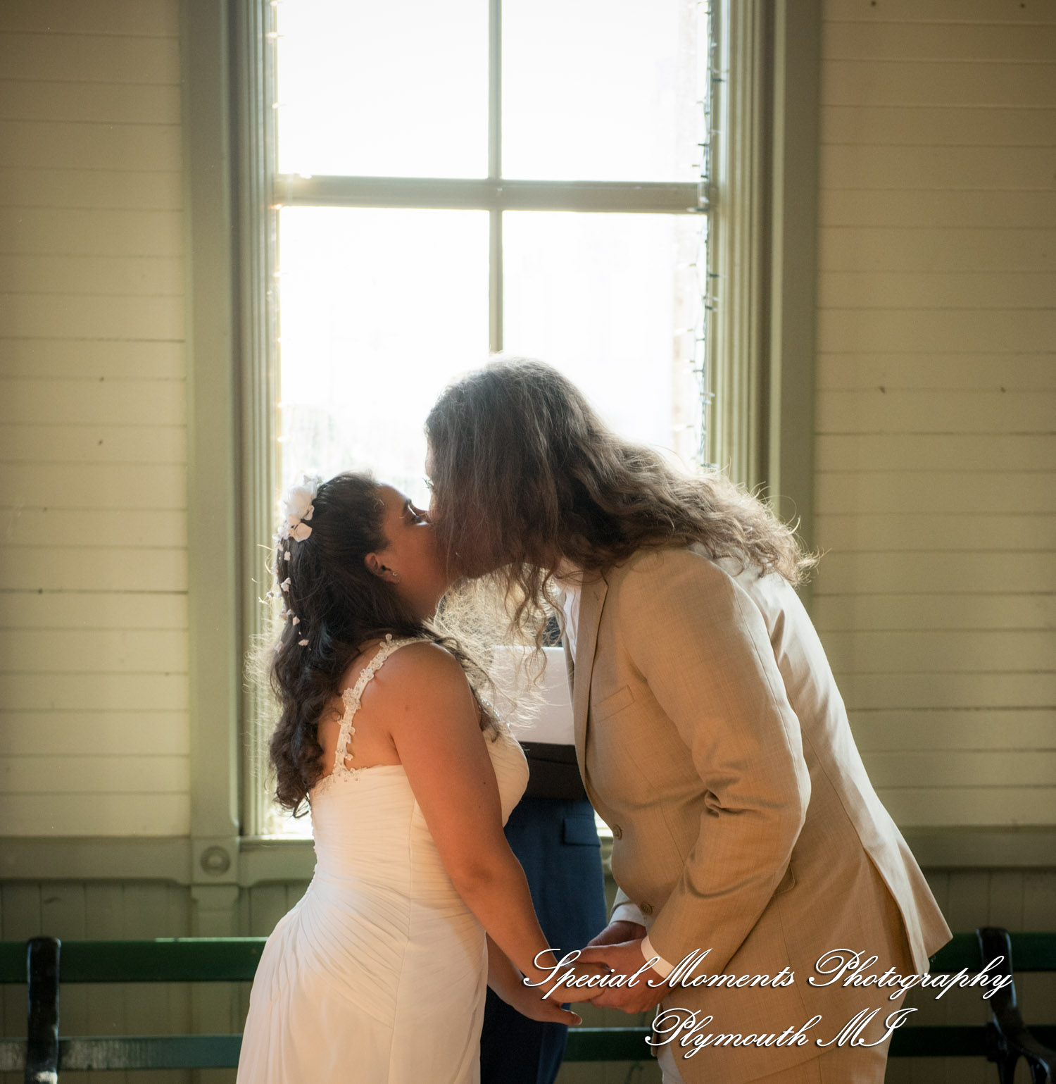 Lissy & Stephen at Chelsea Depot Train Station Chelsea MI wedding photography