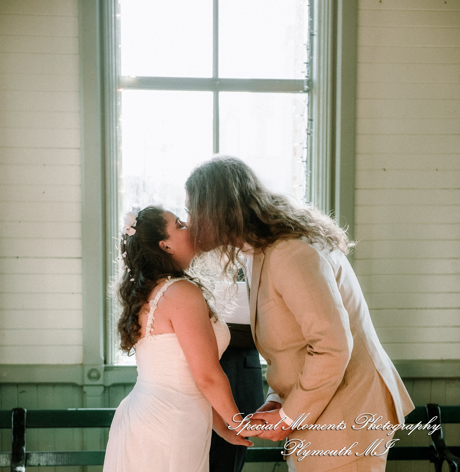 Lissy & Stephen at Chelsea Depot Train Station Chelsea MI wedding photography