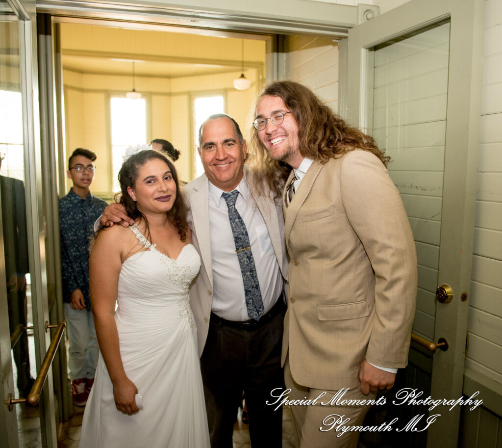 Lissy & Stephen at Chelsea Depot Train Station Chelsea MI wedding photography