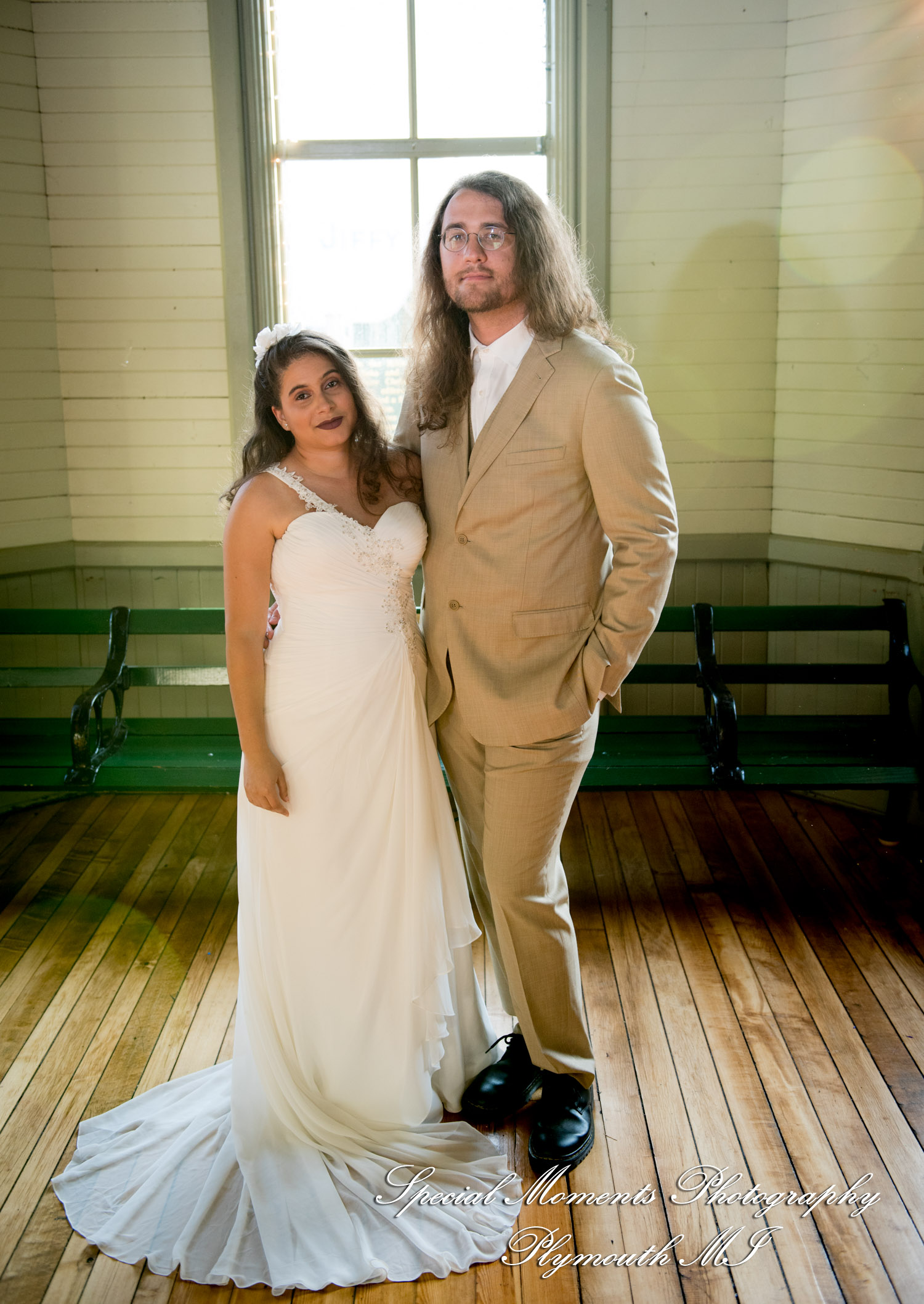 Lissy & Stephen at Chelsea Depot Train Station Chelsea MI wedding photography