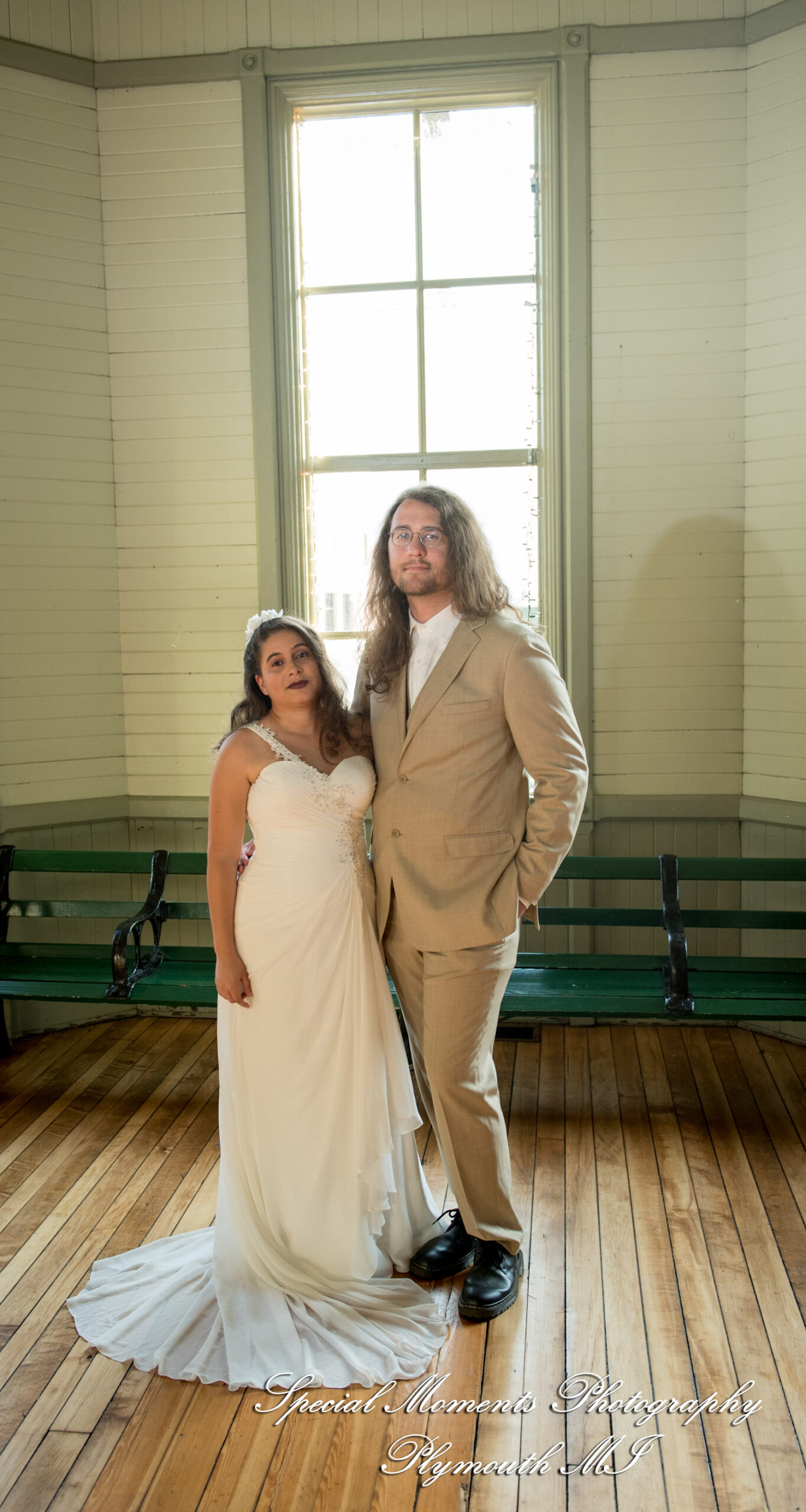 Lissy & Stephen at Chelsea Depot Train Station Chelsea MI wedding photography