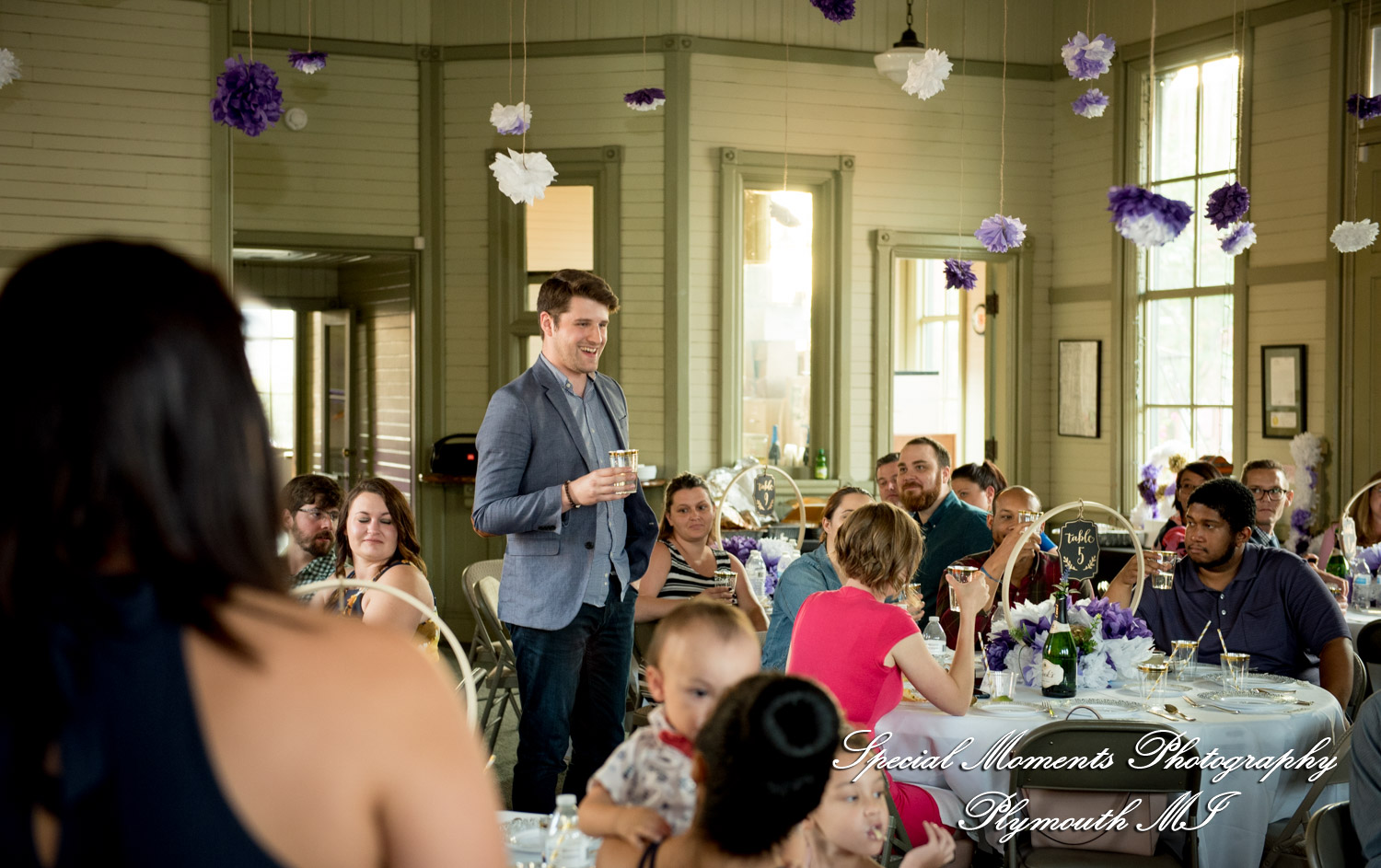 Lissy & Stephen at Chelsea Depot Train Station Chelsea MI wedding photography