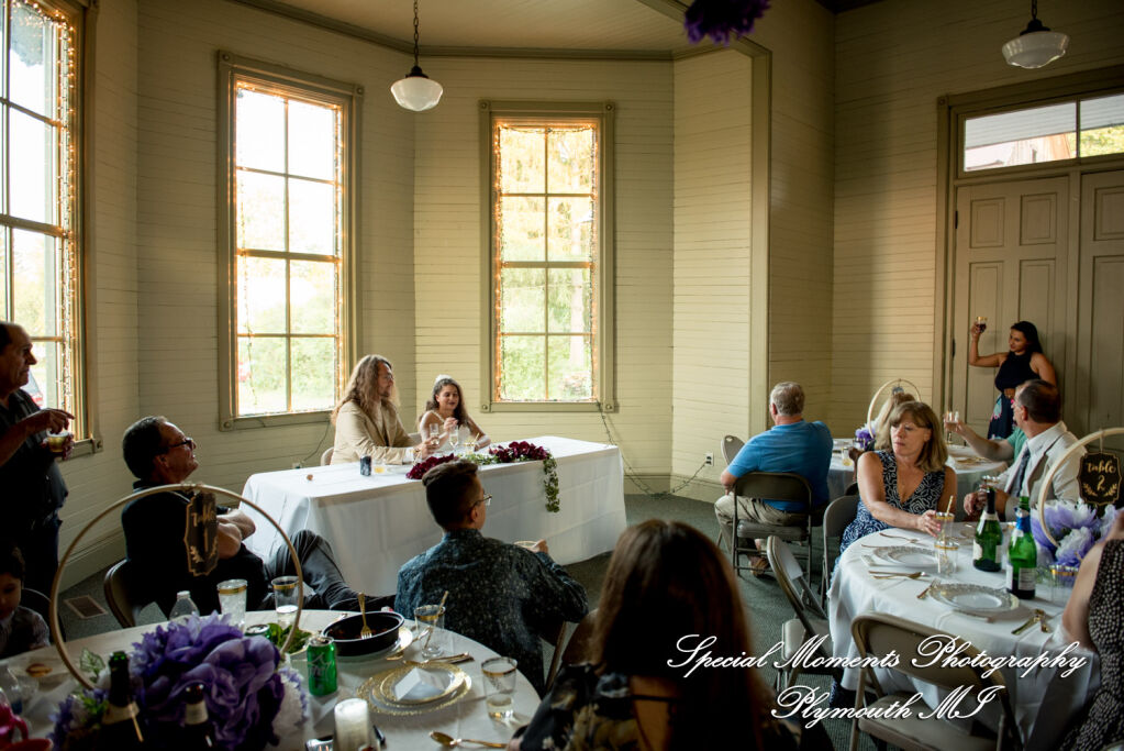 Lissy & Stephen at Chelsea Depot Train Station Chelsea MI wedding photography