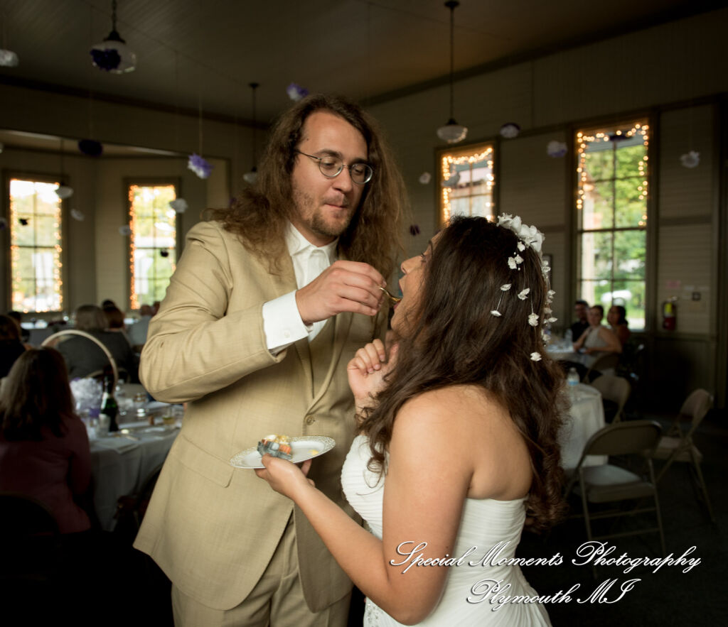 Lissy & Stephen at Chelsea Depot Train Station Chelsea MI wedding photography