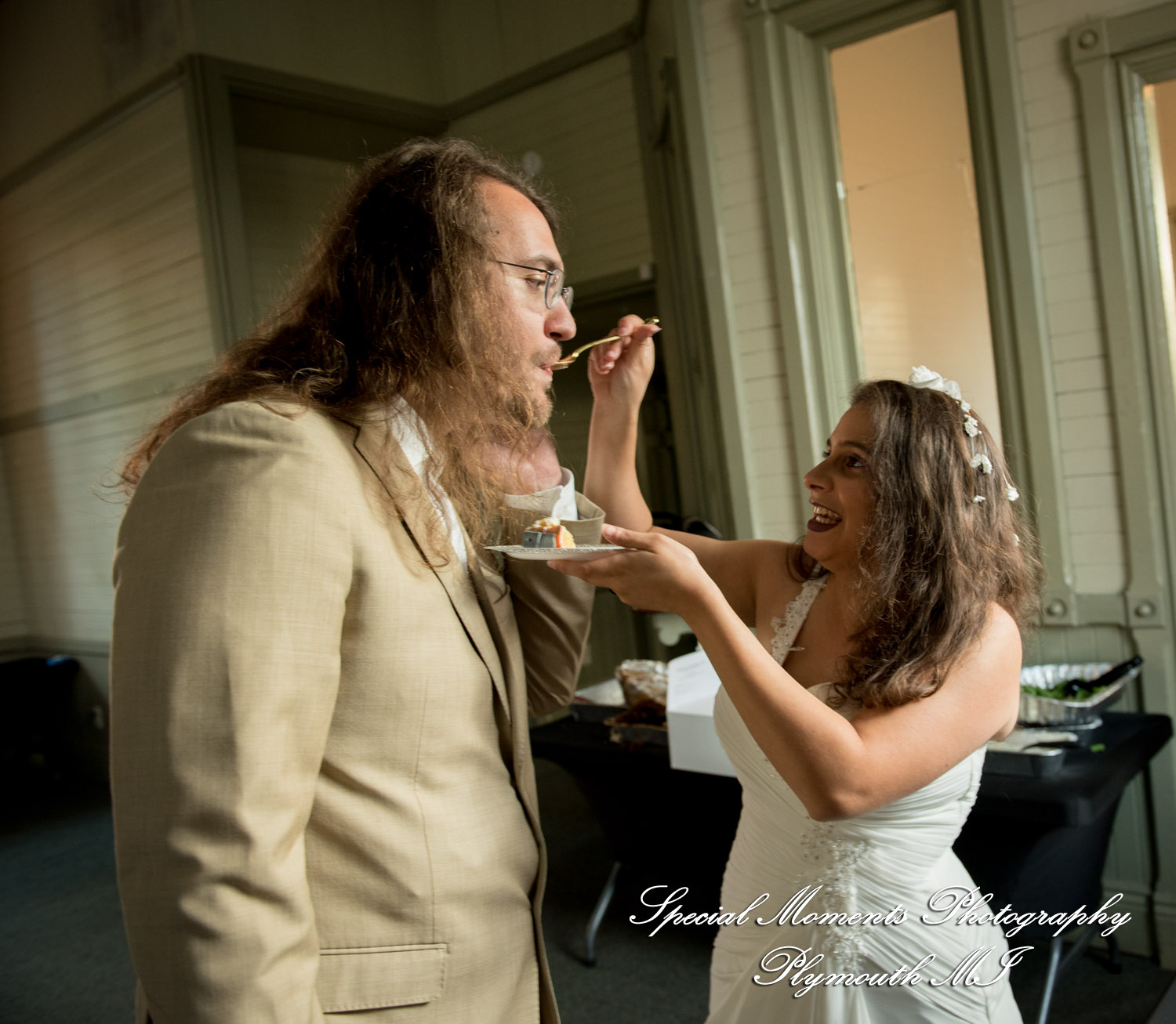 Lissy & Stephen at Chelsea Depot Train Station Chelsea MI wedding photography