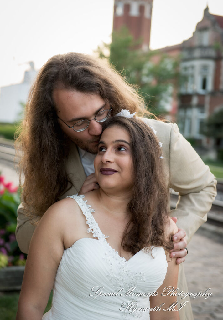 Lissy & Stephen at Chelsea Depot Train Station Chelsea MI wedding photography