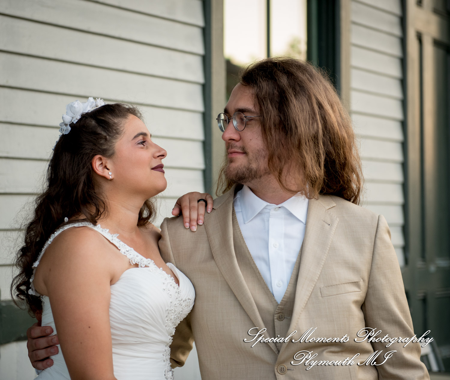 Lissy & Stephen at Chelsea Depot Train Station Chelsea MI wedding photography