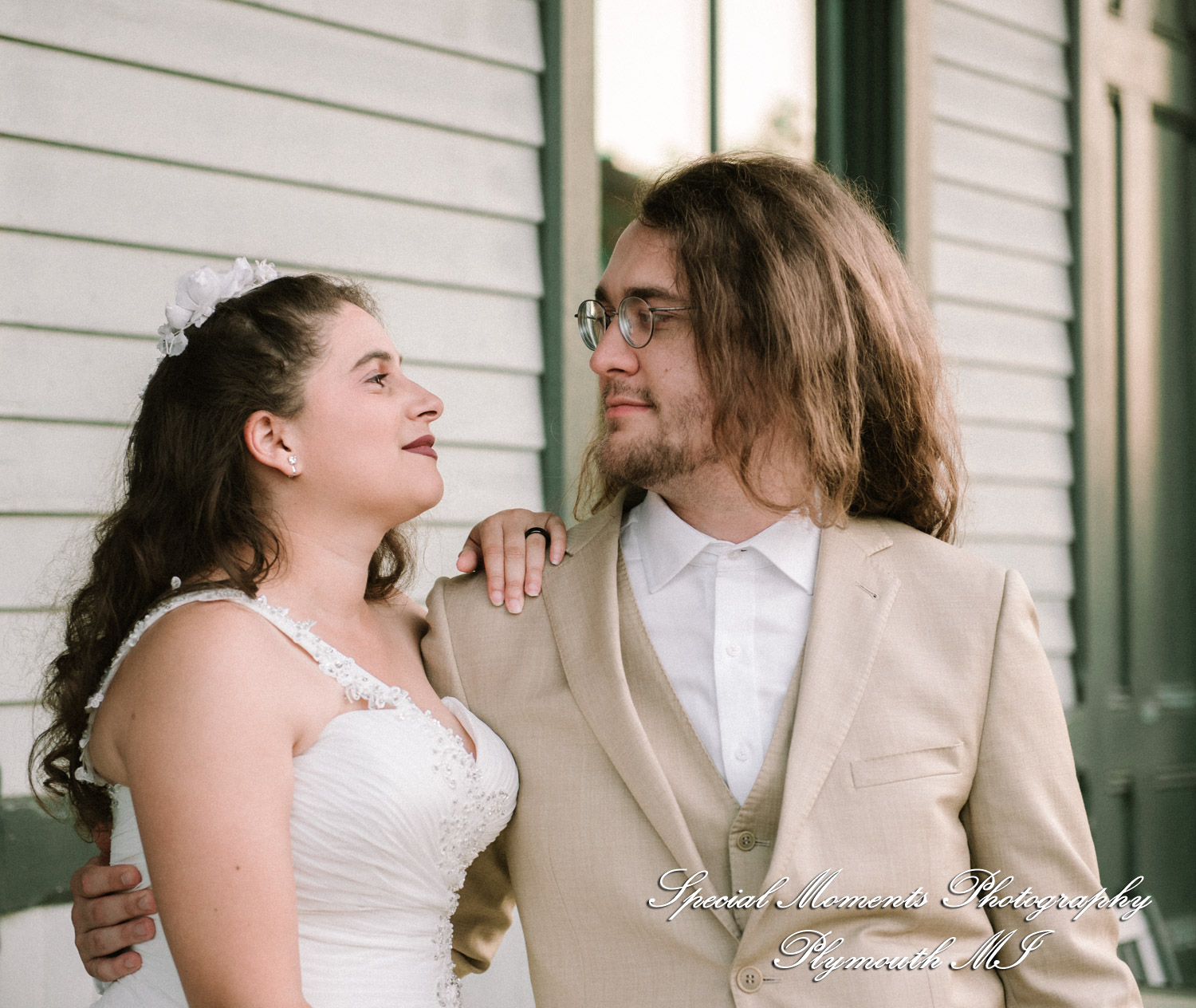 Lissy & Stephen at Chelsea Depot Train Station Chelsea MI wedding photography