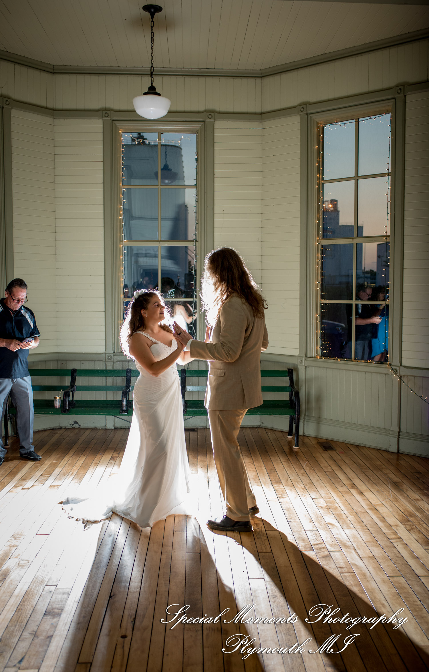 Lissy & Stephen at Chelsea Depot Train Station Chelsea MI wedding photography