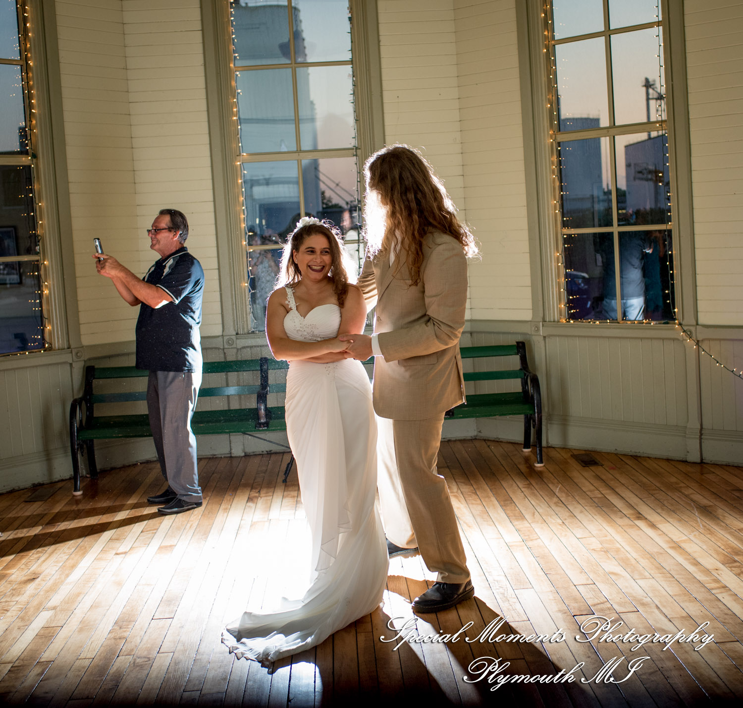 Lissy & Stephen at Chelsea Depot Train Station Chelsea MI wedding photography